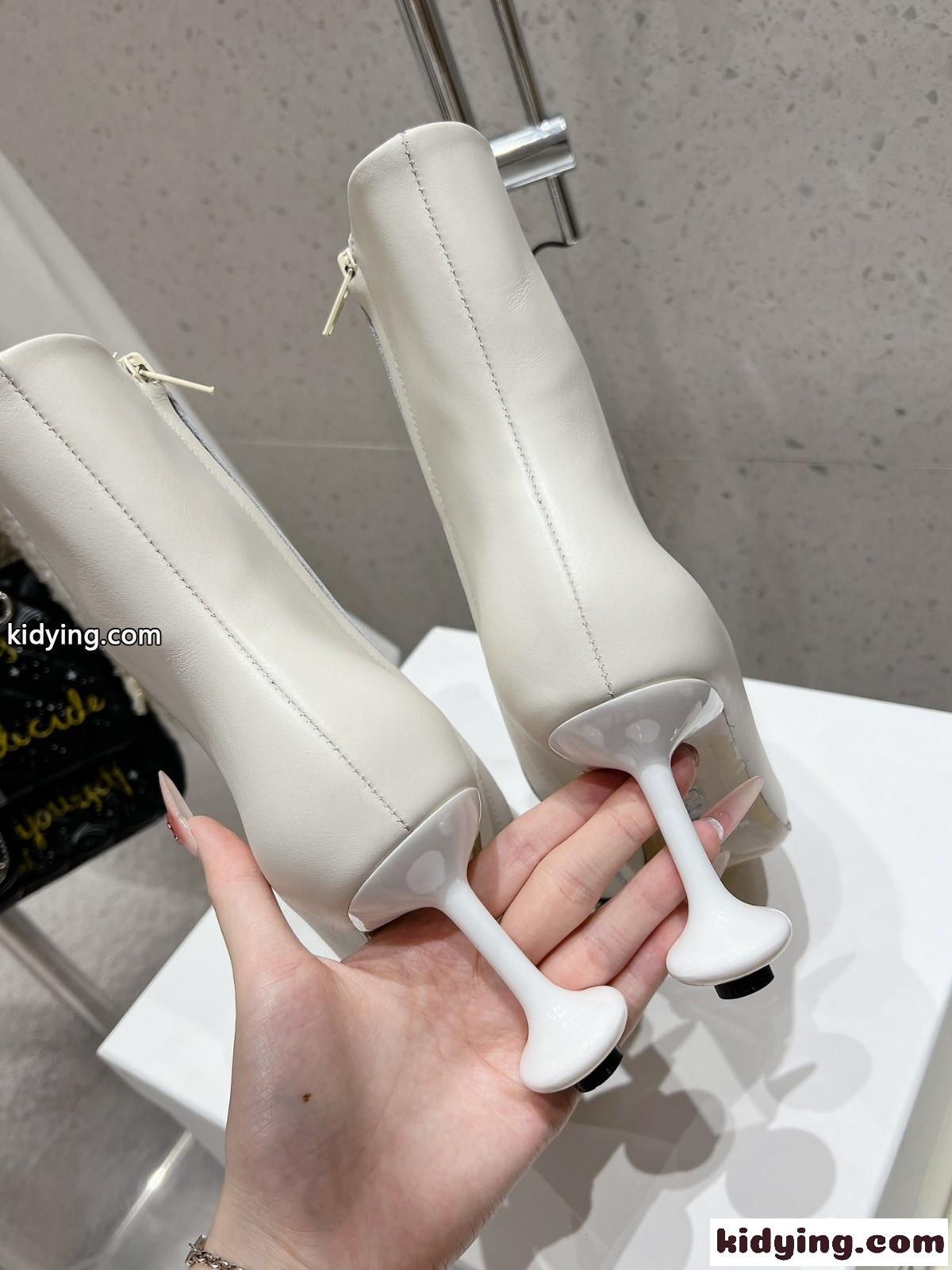 8.5cm トイ アンクル ブーティ ロエベ ブーツ コピー ホワイト-3