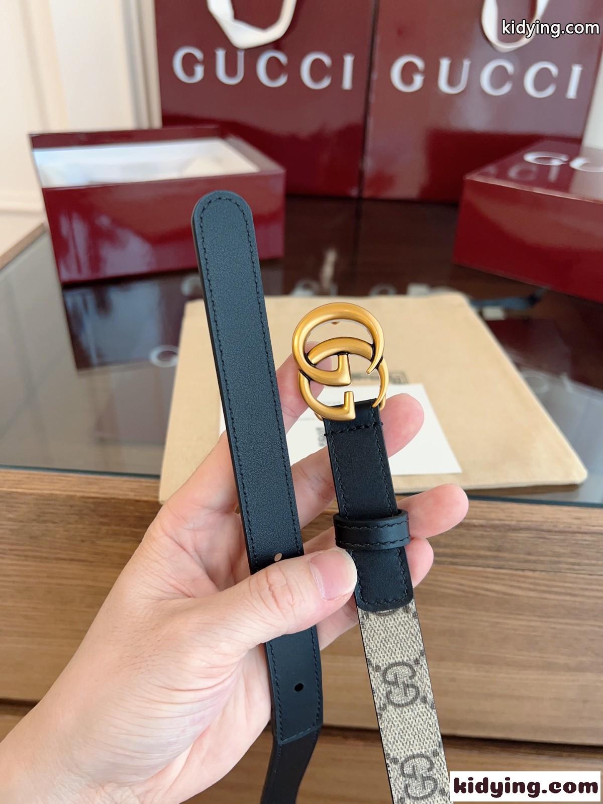 カジュアル 洗練された グッチ スーパーコピー GGキャンバス＆レザー ベルト-1