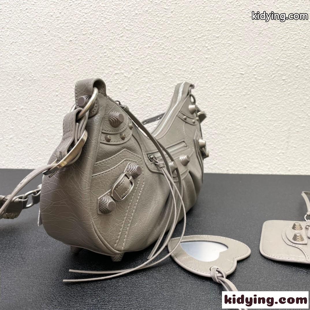 定番 人気 LE CAGOLE バレンシアガ バック コピー レザー ショルダーバッグ グレー-2