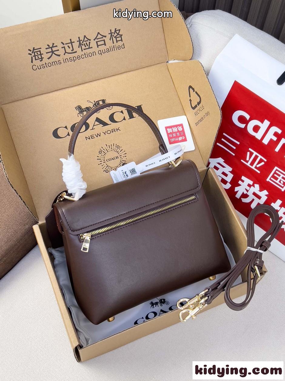 コーチ バッグ スーパーコピー 上品 クラシック レザー フラップ ハンドバッグ-2