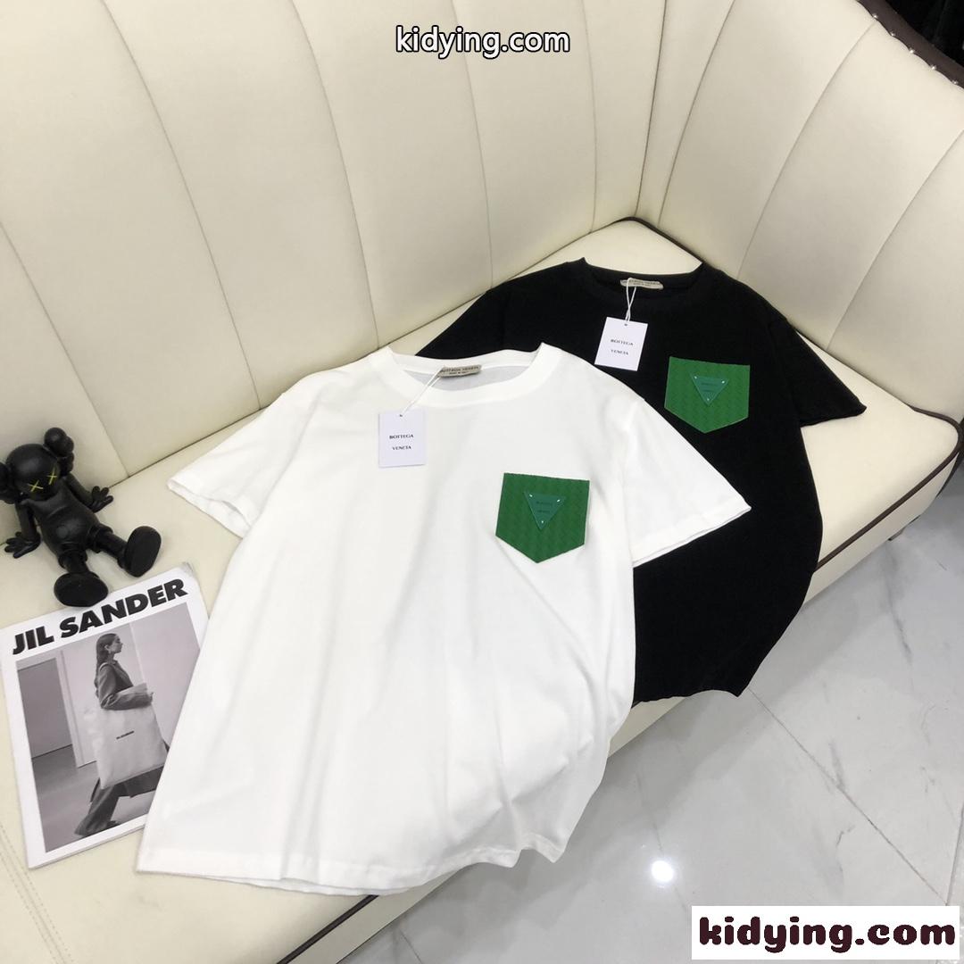 ベーシック 高級感 春夏 新作 合わせやすい ラウンドネック 半袖 ボッテガヴェネタ tシャツ コピー レディース-2