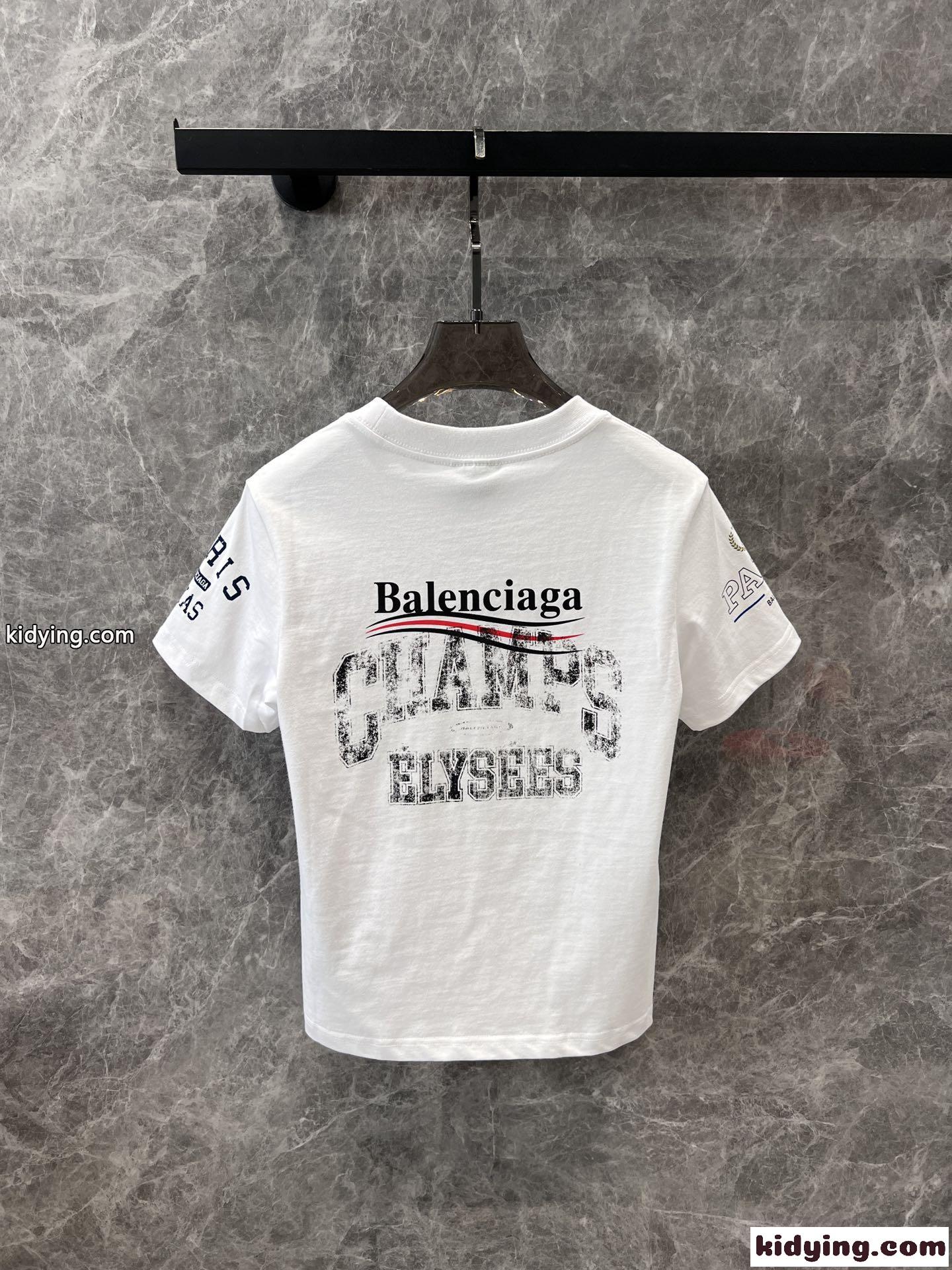 バレンシアガ Tシャツ コピー 人気 カジュアル コンパクト 半袖Tシャツ ホワイト-2