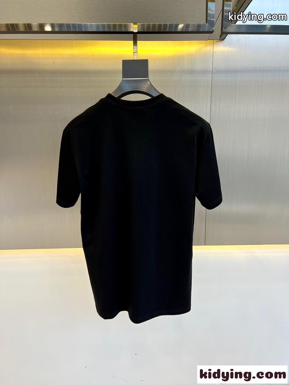 大人気 快適 コ ットン エルメス Tシャツ コピー メンズ 半袖Tシャツ ブラック-4