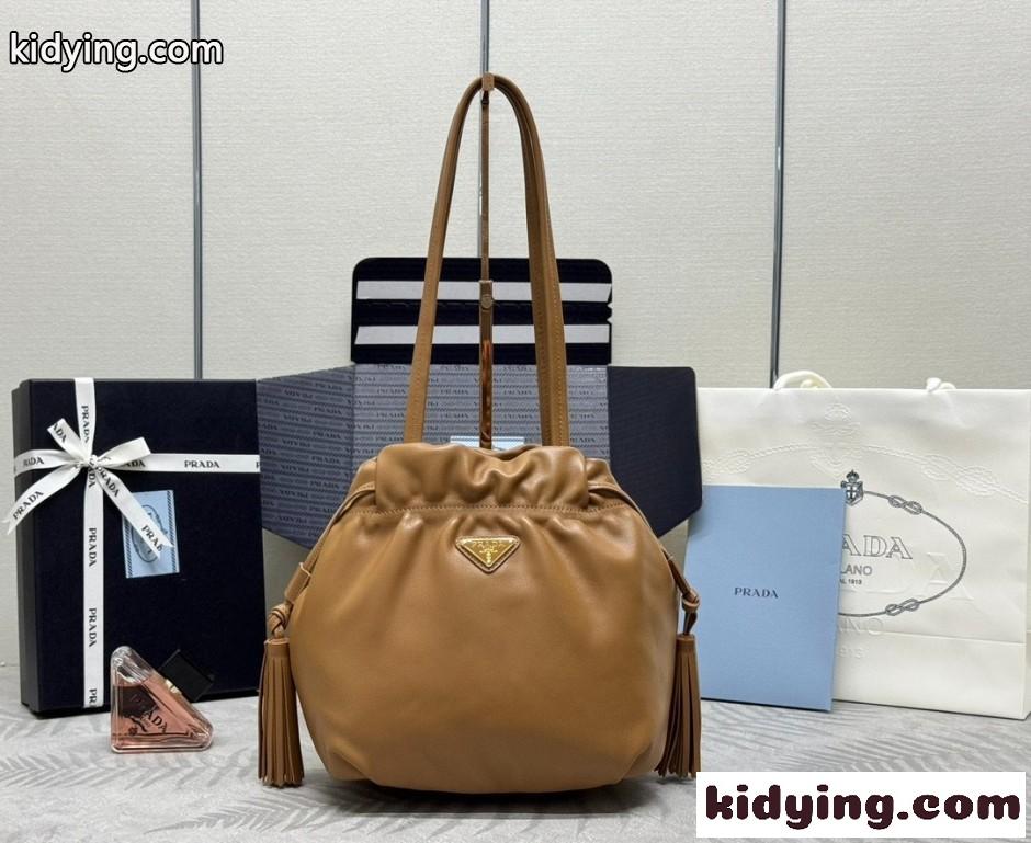 ナッパレザー ショルダーバッグ プラダ スーパーコピー 1BG541 ブラウン-0
