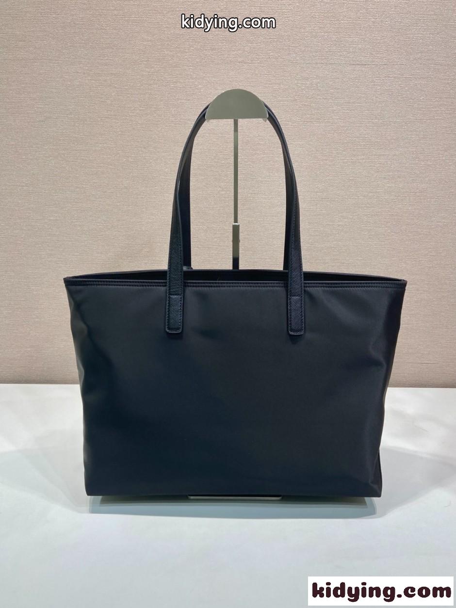 プラダ Re-Edition 1978 ミディアム Re-Nylon xサフィアーノレザー トートバッグ スーパーコピー ブラック-2