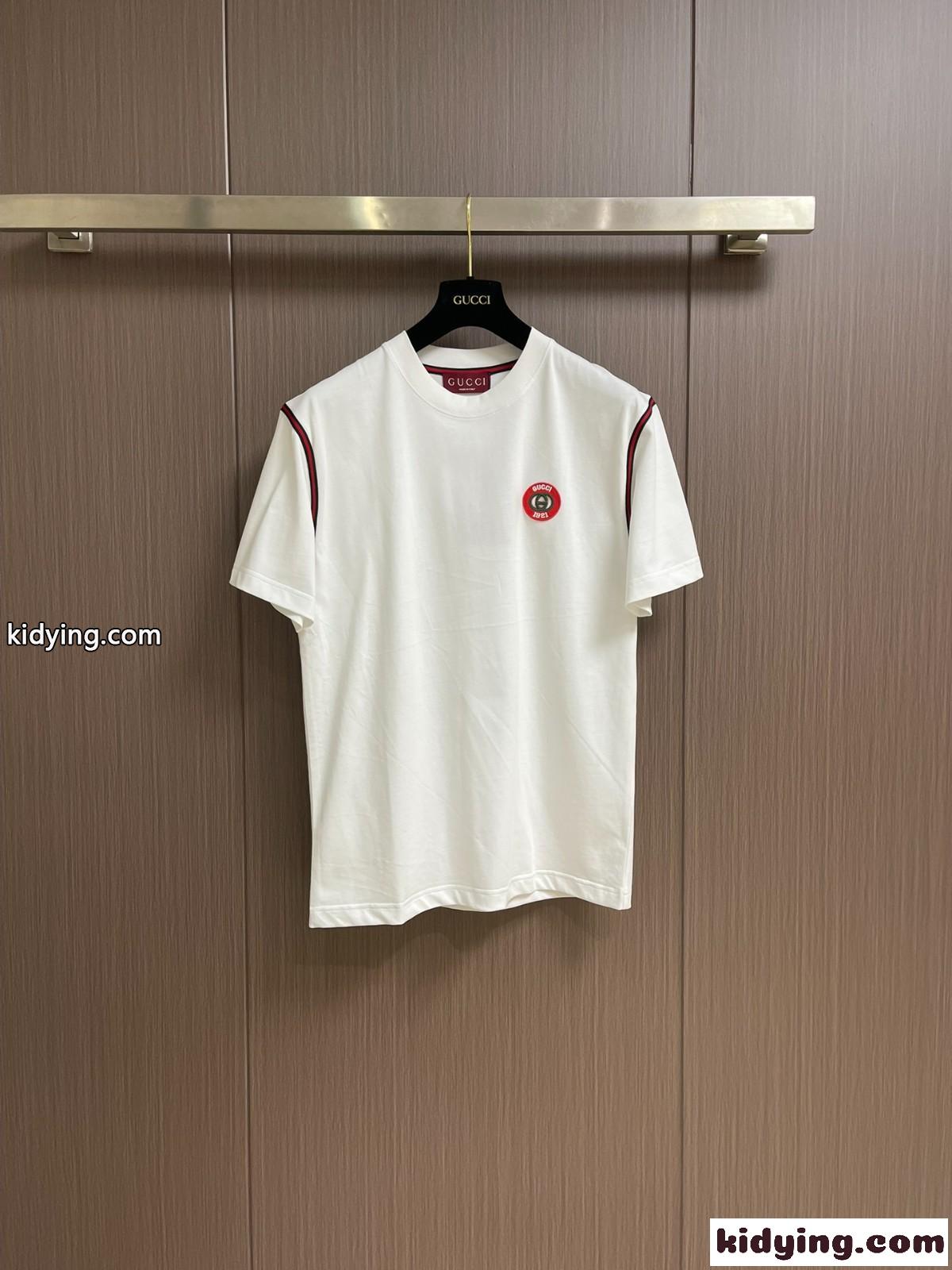 おしゃれ クルーネック 半袖Tシャツ グッチ Tシャツ コピー コットン トップス-1
