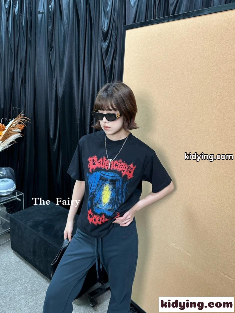 バレンシアガ Tシャツ コピー プリント 半袖Tシャツ ユニセックス-4