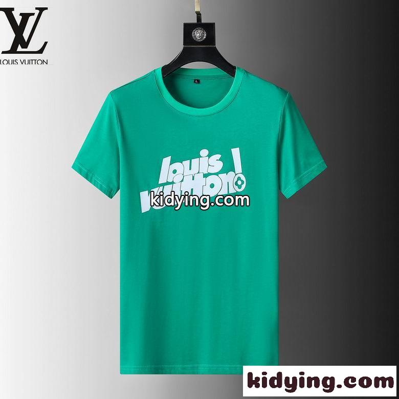 3色あり シンプル ルイ・ヴィトン Tシャツ コピー ロゴ 柔らかい クルーネック おしゃれ 快適 通気 夏 トップス 半袖-2