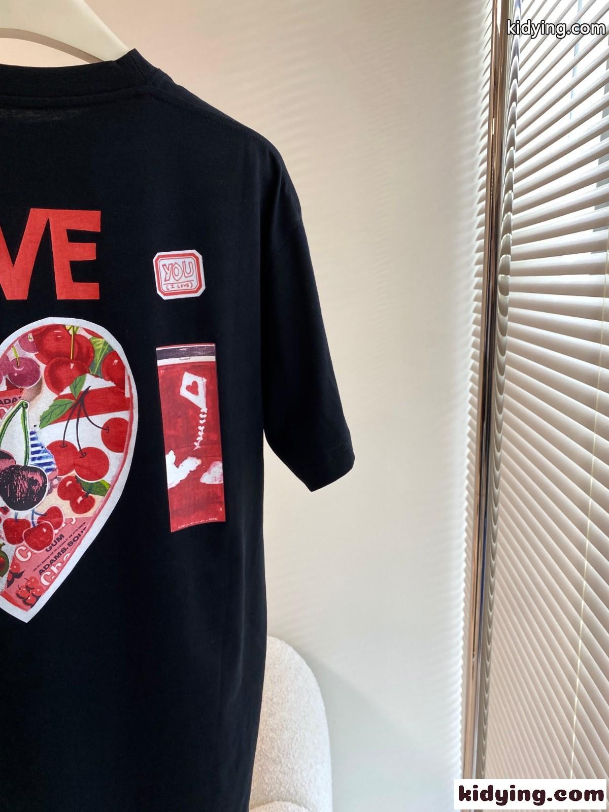 人気 オーバーサイズ クルーネック ロゴ ロエベ Tシャツ コピー 半袖 カジュアル-4