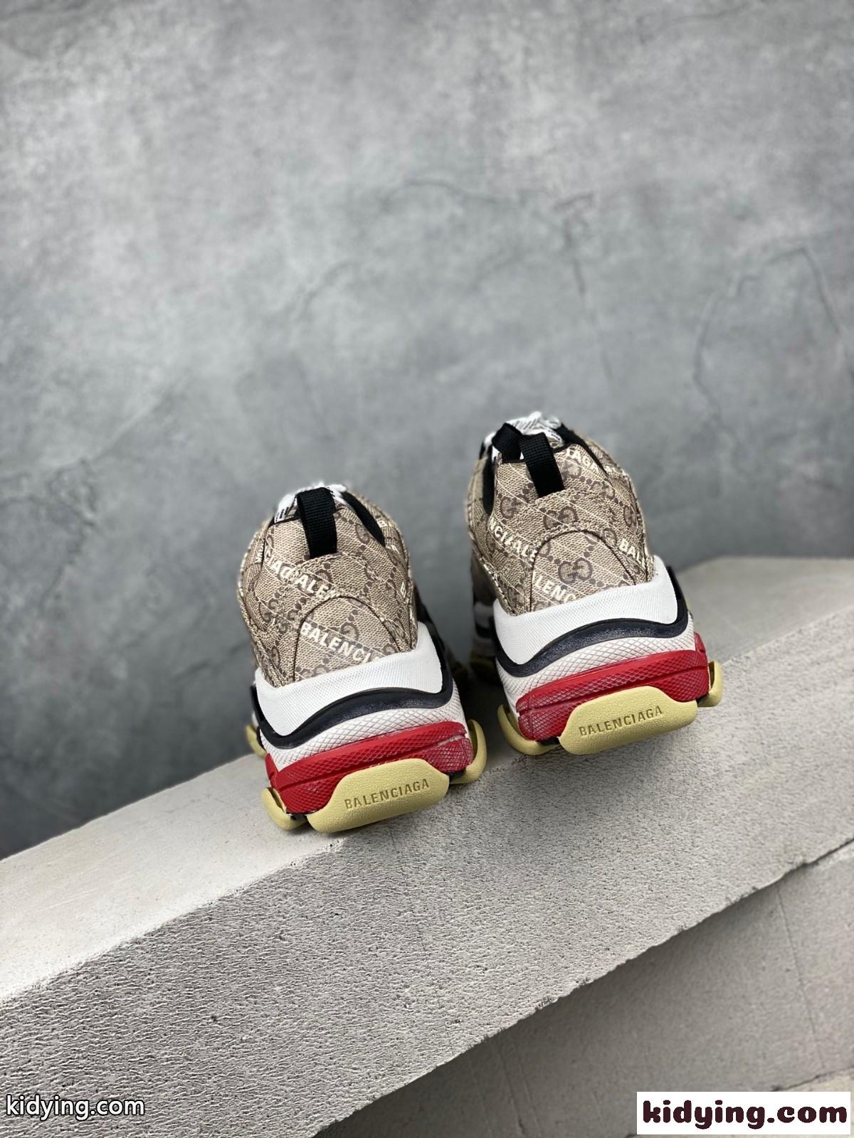 Balenciaga x GUCCI スポーツジューズ レディース メンズ おしゃれ バレンシアガ スニーカー コピー 厚底 人気 レースアップ-2