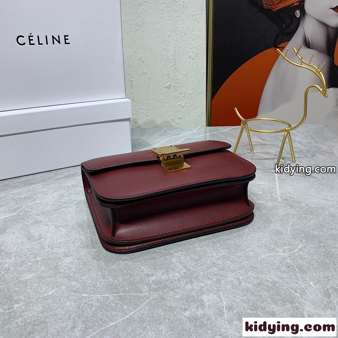 上品 人気 セリーヌ バッグ コピー クラシック レザー ショルダーバッグ レッド-3