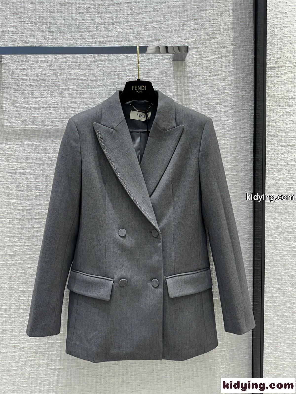 洗練された エレガント フェンディ ジャケット コピー ダブルブレスト レディース-2