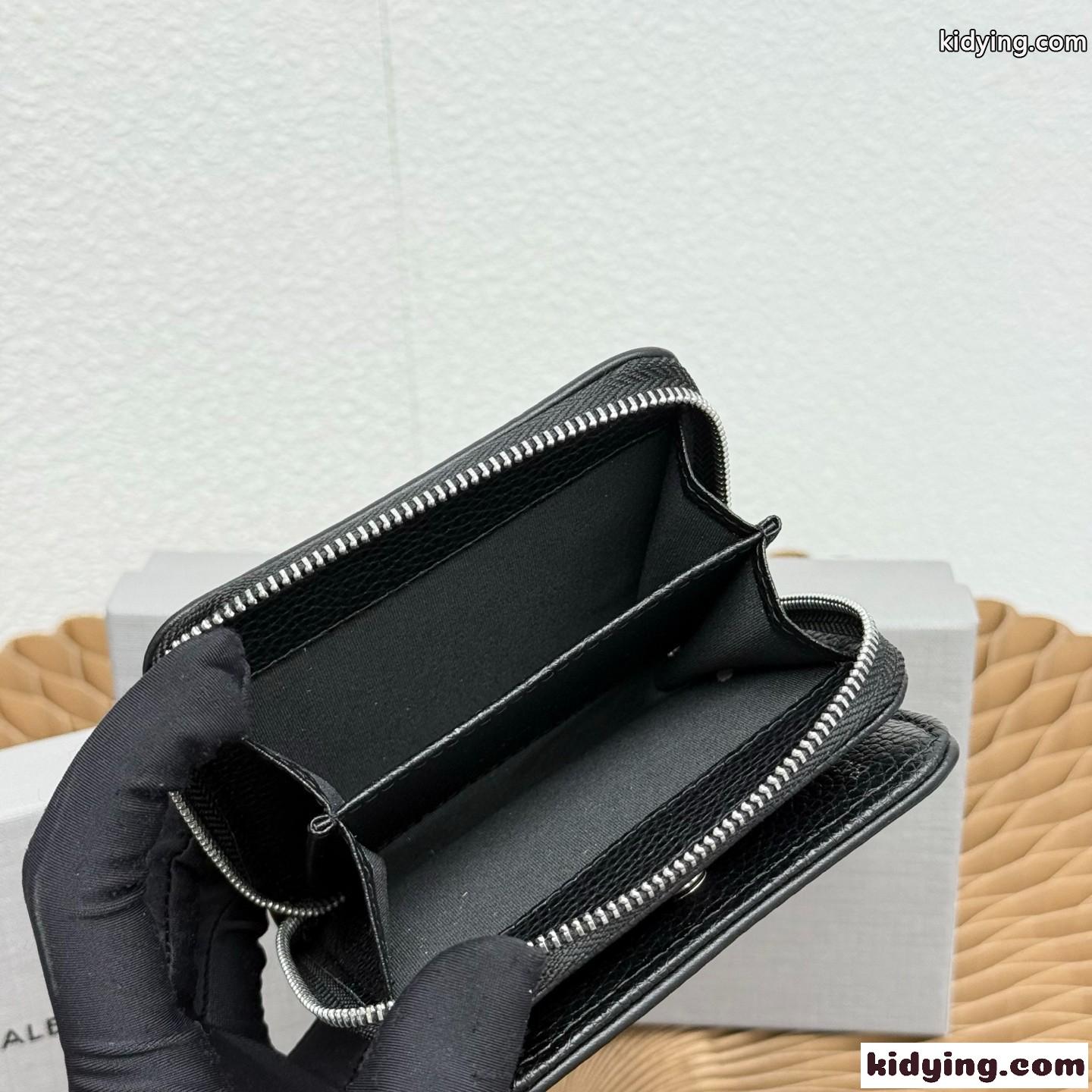 シンプル ロゴ入り カードケース バレンシアガ 財布 コピー コンパクト-5
