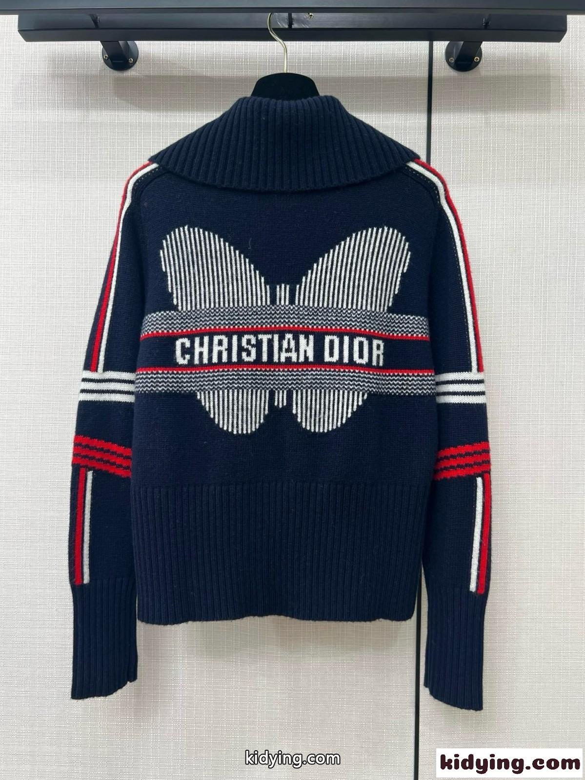 DIORALPS ジップ カーディガン クリスチャン・ディオール ニット コピー ブルー-4