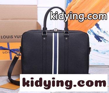 トップレベルのオリジナル ルイヴィトン バッグの種類 コピー Sac Plat Horizontal ZippéブリーフケースはMonogram Eclipse帆布と皮革を取材します-0