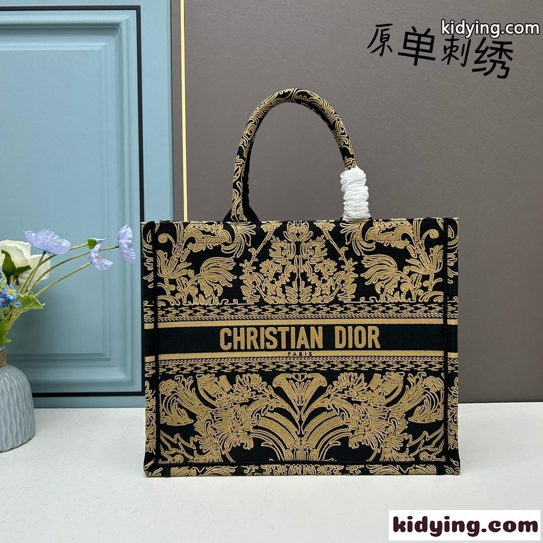 定番 大人気 ディオール ブックトート スーパーコピー 刺繍入り ラージ トートバッグ-2