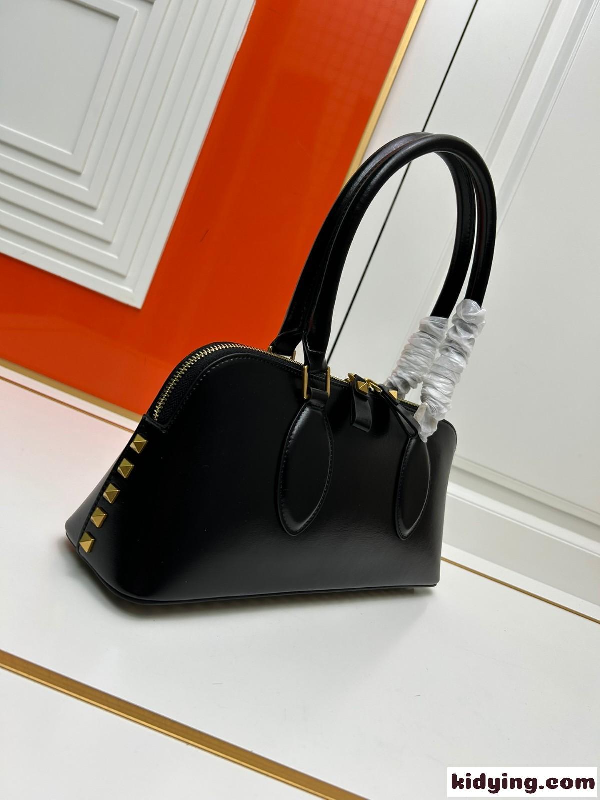 ロックスタッズ E/W ハンドバッグ ヴァレンティノ バッグ コピー ブラック-4