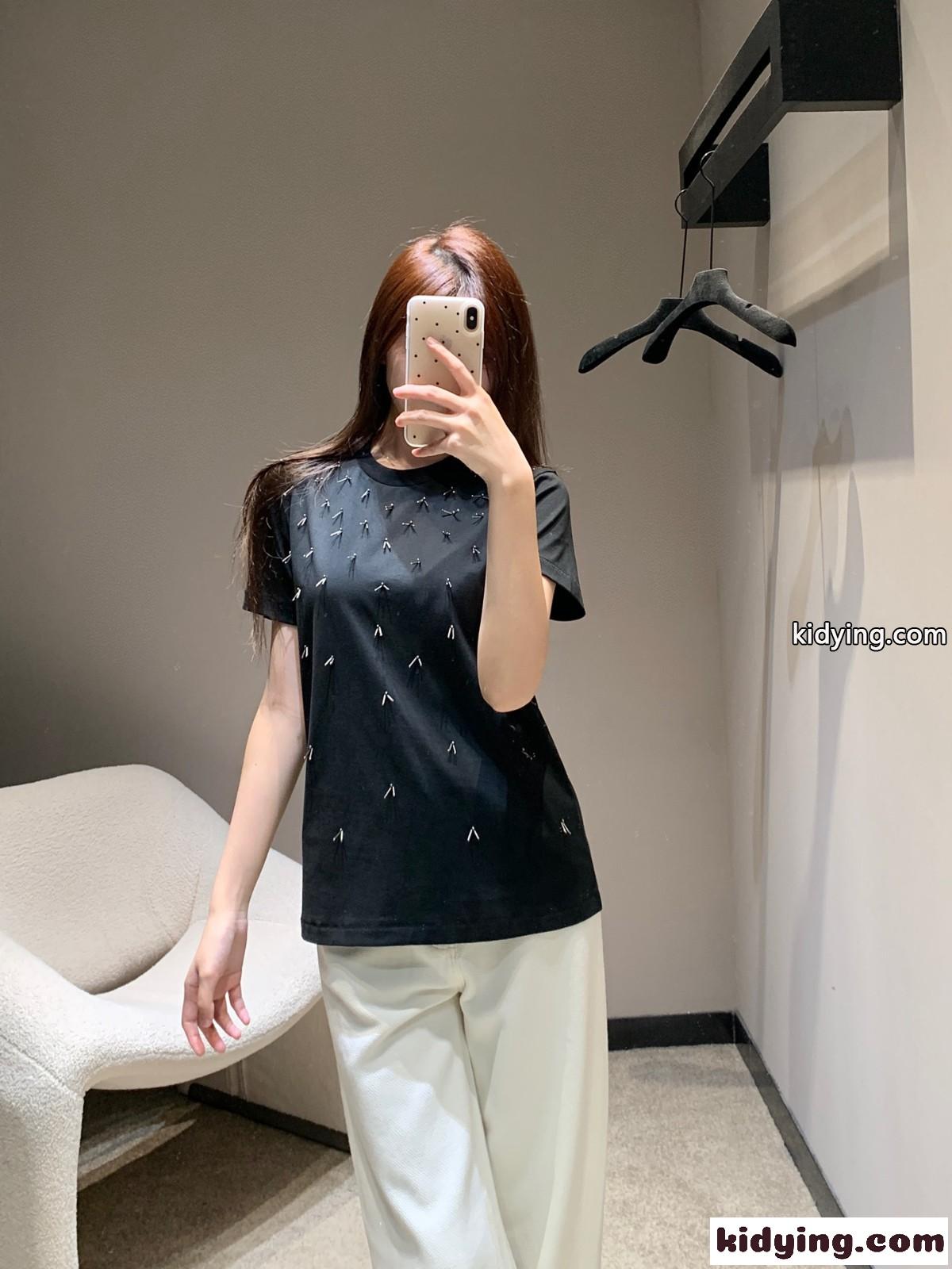 おしゃれ コットン 半袖Tシャツ モンクレール Tシャツ コピー レディース トップス-5