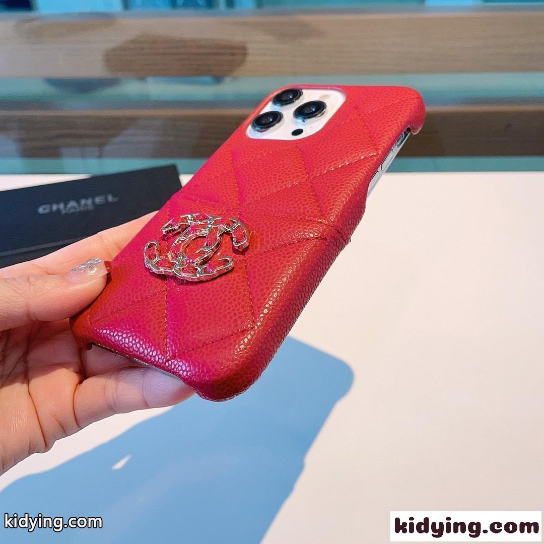 グレインレザー キルティング CCマーク カード収納 シャネル アイフォンケース コピー-1