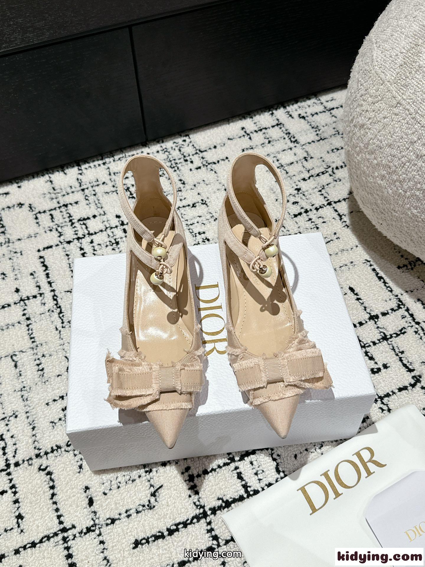 大人 可愛い Dior Adiorableパンプス クリスチャン・ディオール パンプス コピー ベージュ-2