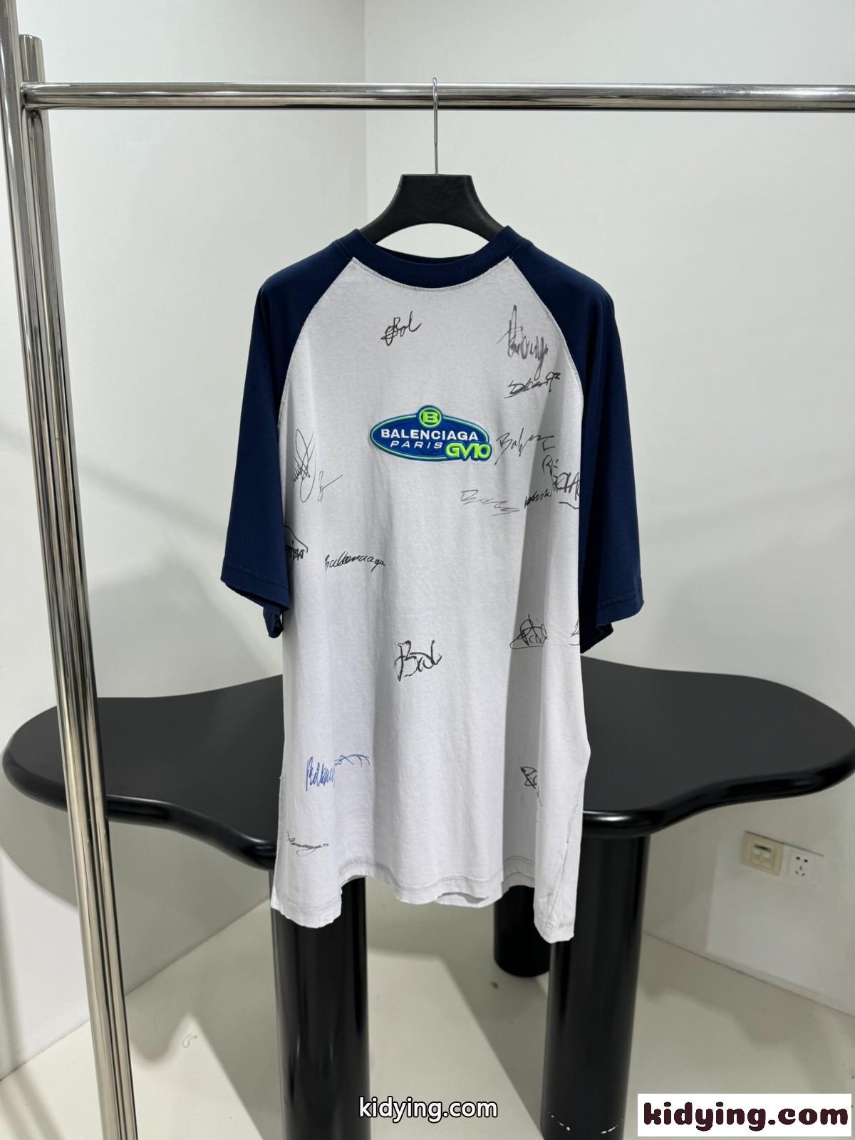 ラグラン オーバーサイズ 半袖Tシャツ バレンシアガ Tシャツ 偽物 ホワイト-0