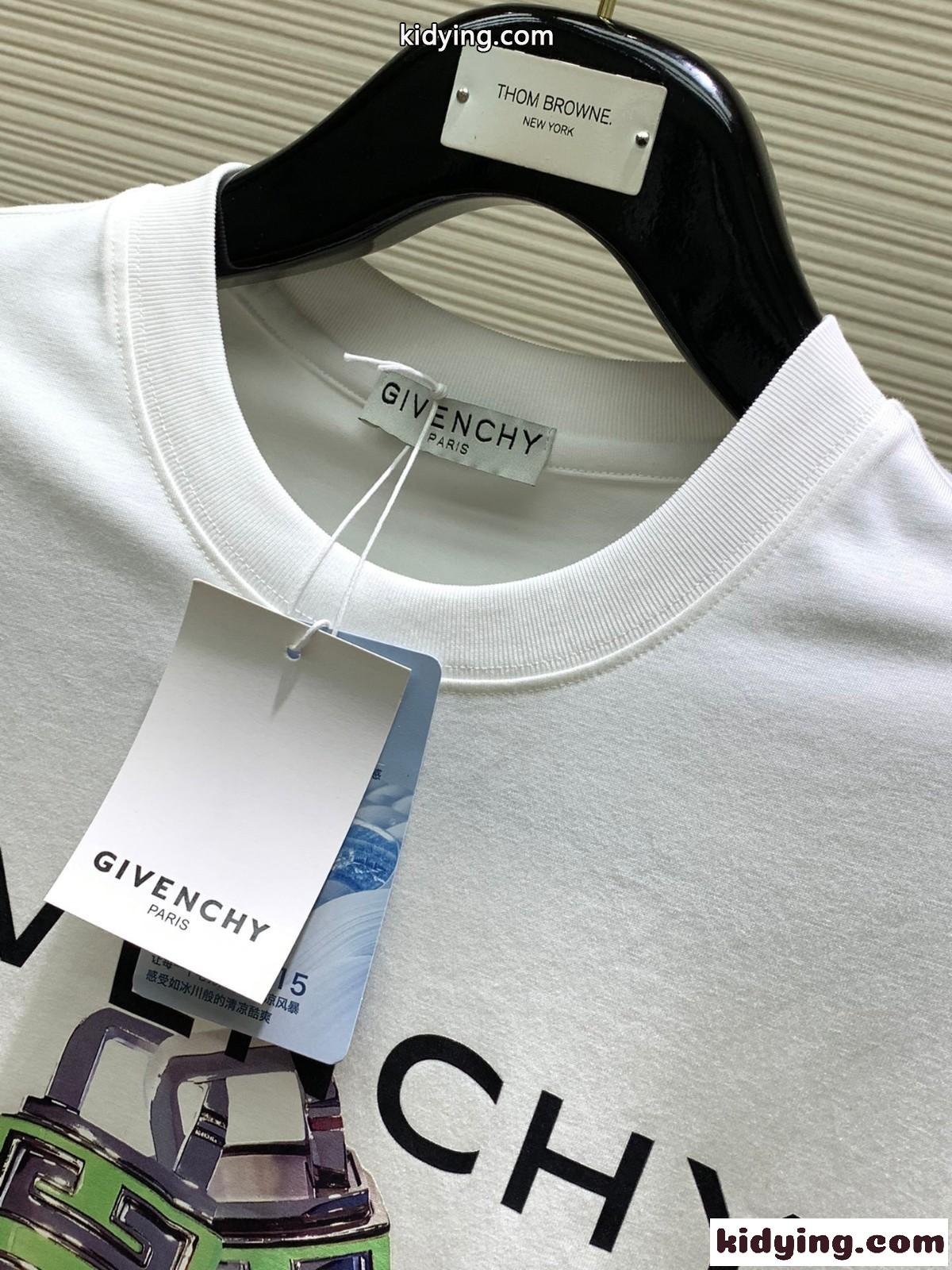 4G ロック プリントコットン 半袖Tシャツ ジバンシィ Tシャツ 偽物 ホワイト-2