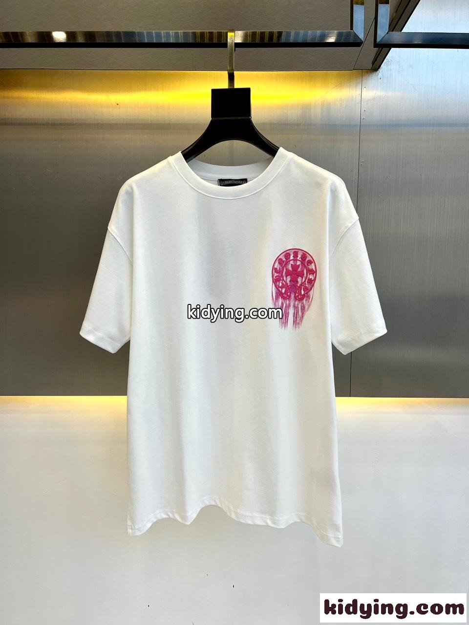 カジュアル 定番 ゆったり リラックス クロムハーツ Tシャツ コピー コットン 半袖Tシャツ-0