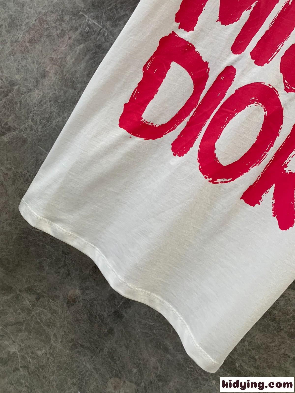 人気 Miss Dior コットン 半袖Tシャツ クリスチャン・ディオール Tシャツ コピー-0