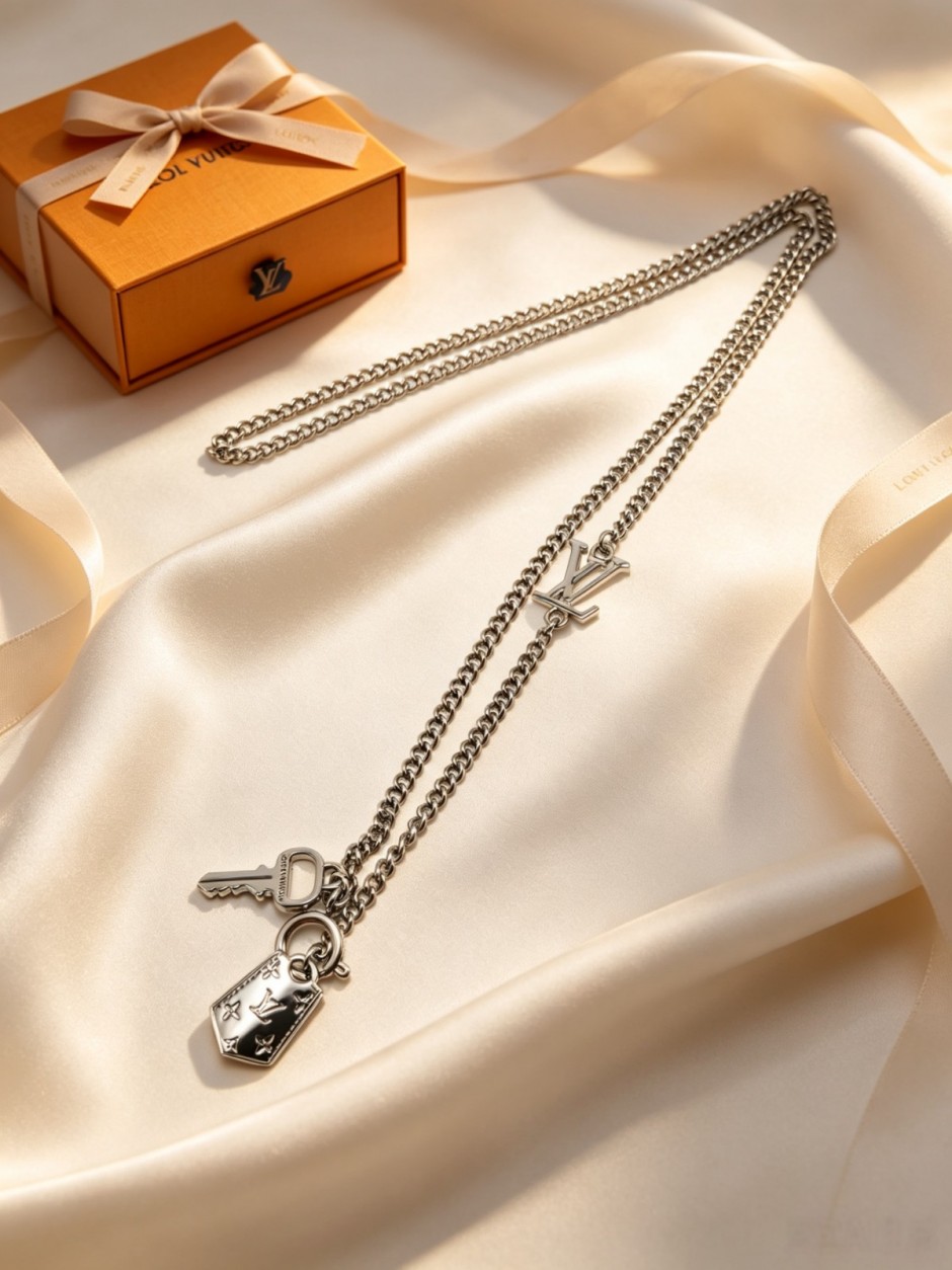 人気 おしゃれ ネックレス・LV タグ ルイヴィトン ネックレス 偽物 アクセサリー-3