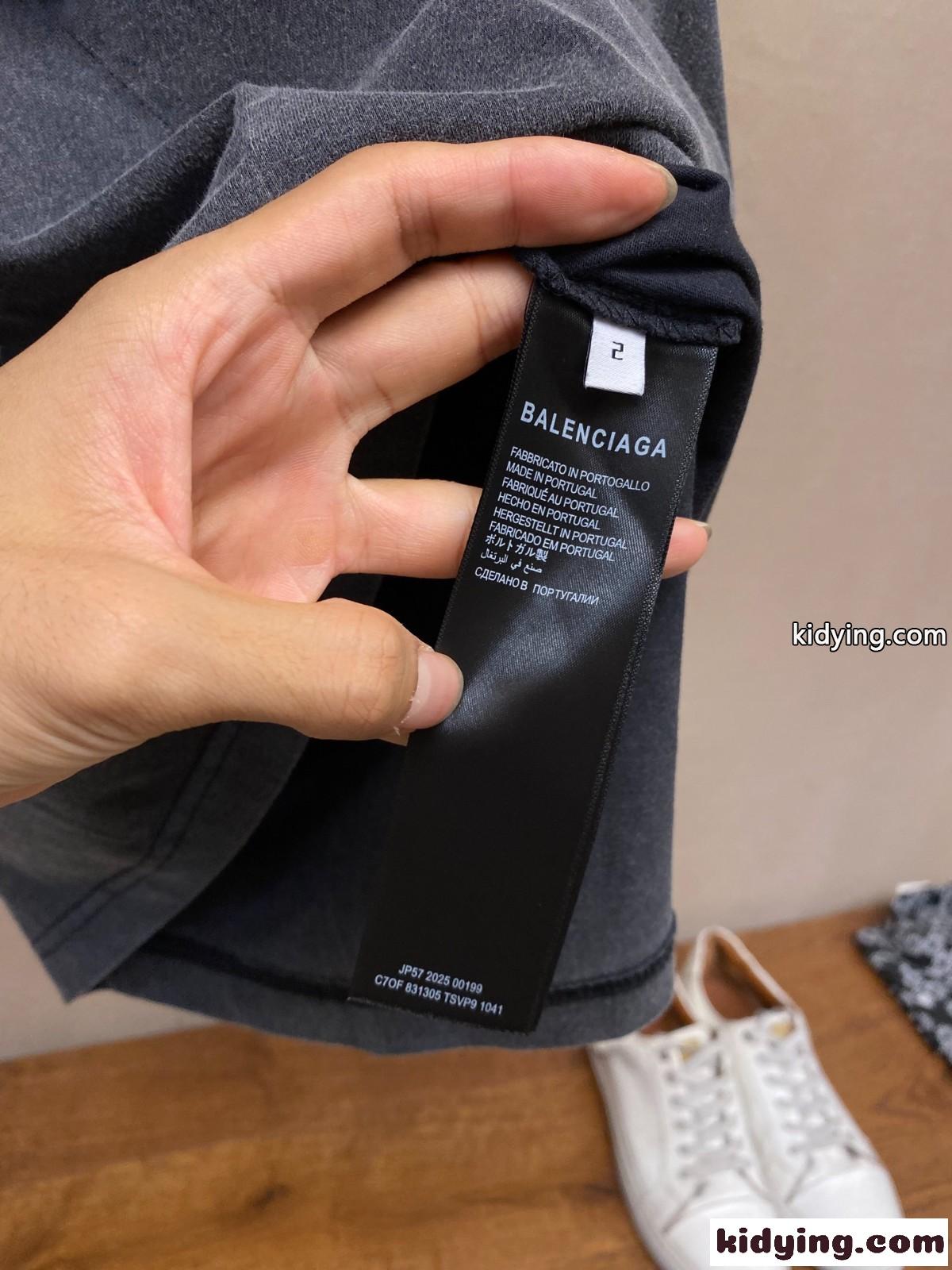 BALENCIAGA x Lamborghini プリント コットン Tシャツ スーパーコピー グレー-3