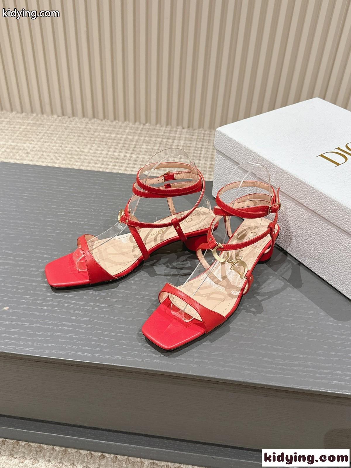洗練された 4cm Cest Dior ヒールサンダル クリスチャン・ディオール サンダル コピー ブラック-2