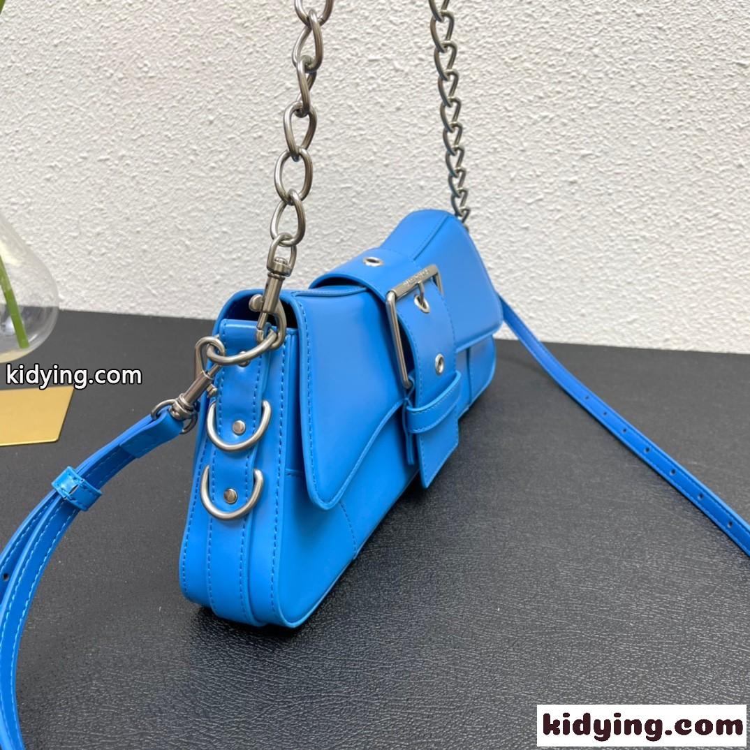 上品 おしゃれ LINDSAY スモール ショルダーバッグ バレンシアガ バック コピー チェーンバッグ ブルー-0