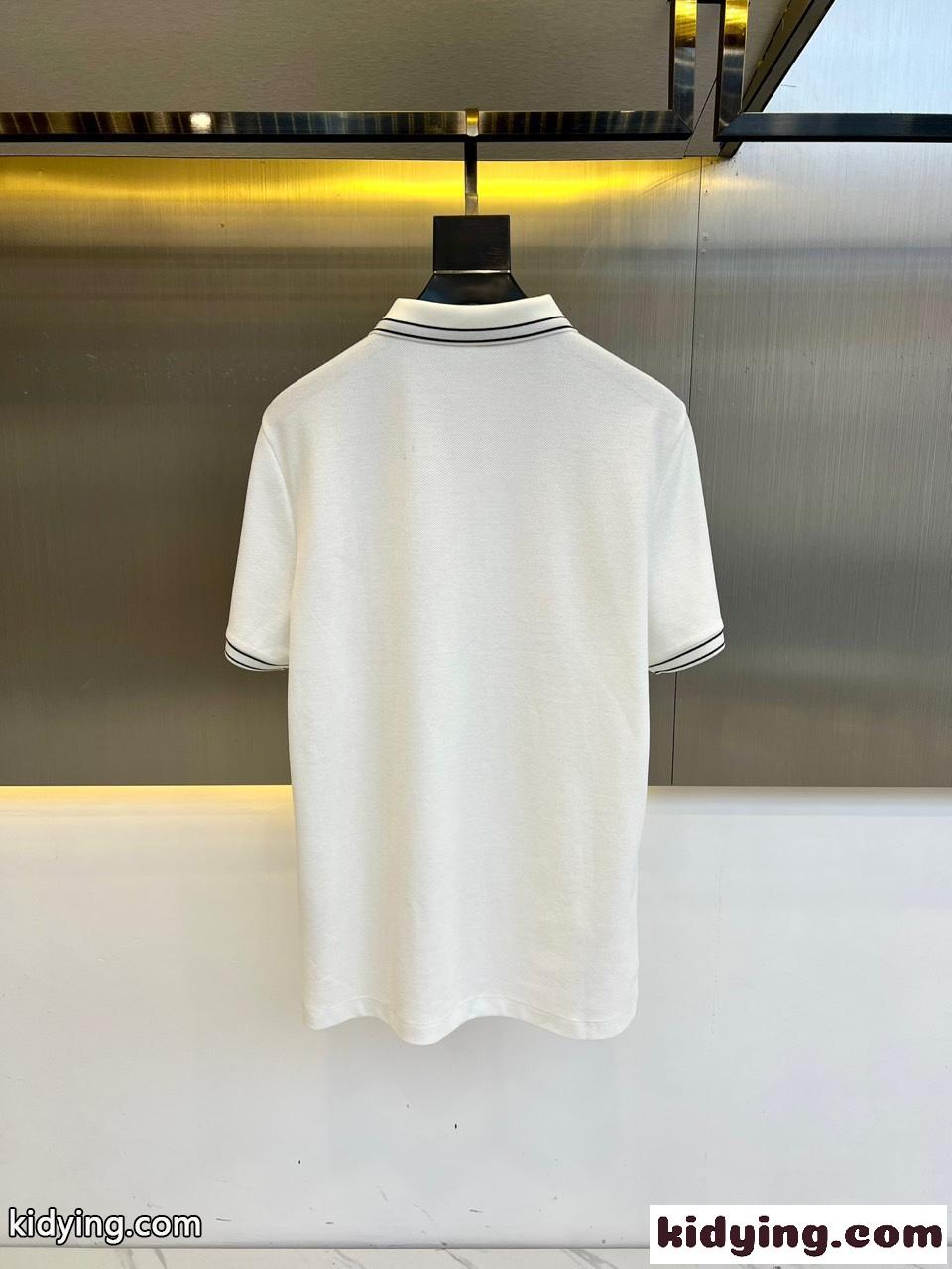上品 カジュアル 半袖 ポロシャツ サルヴァトーレ・フェラガモ Tシャツ コピー ホワイト-3