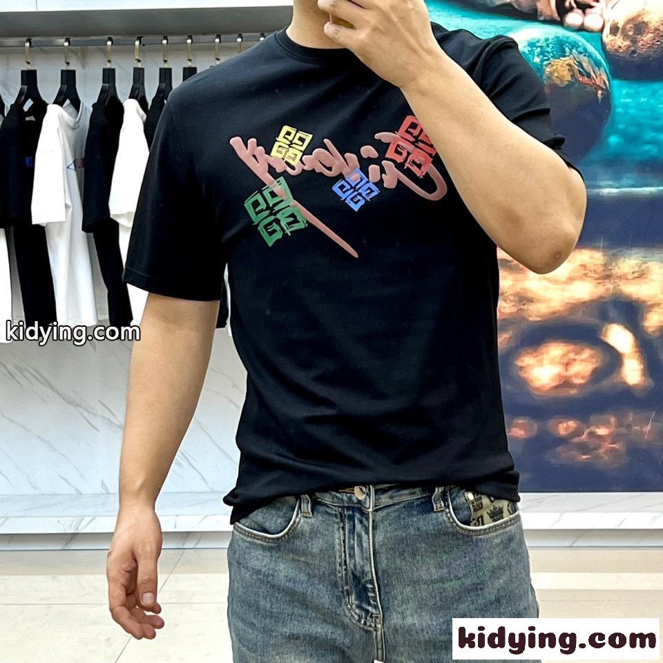 ジバンシィ Tシャツ コピー 定番 カジュアル ロゴ入り 半袖Tシャツ ブラック-2