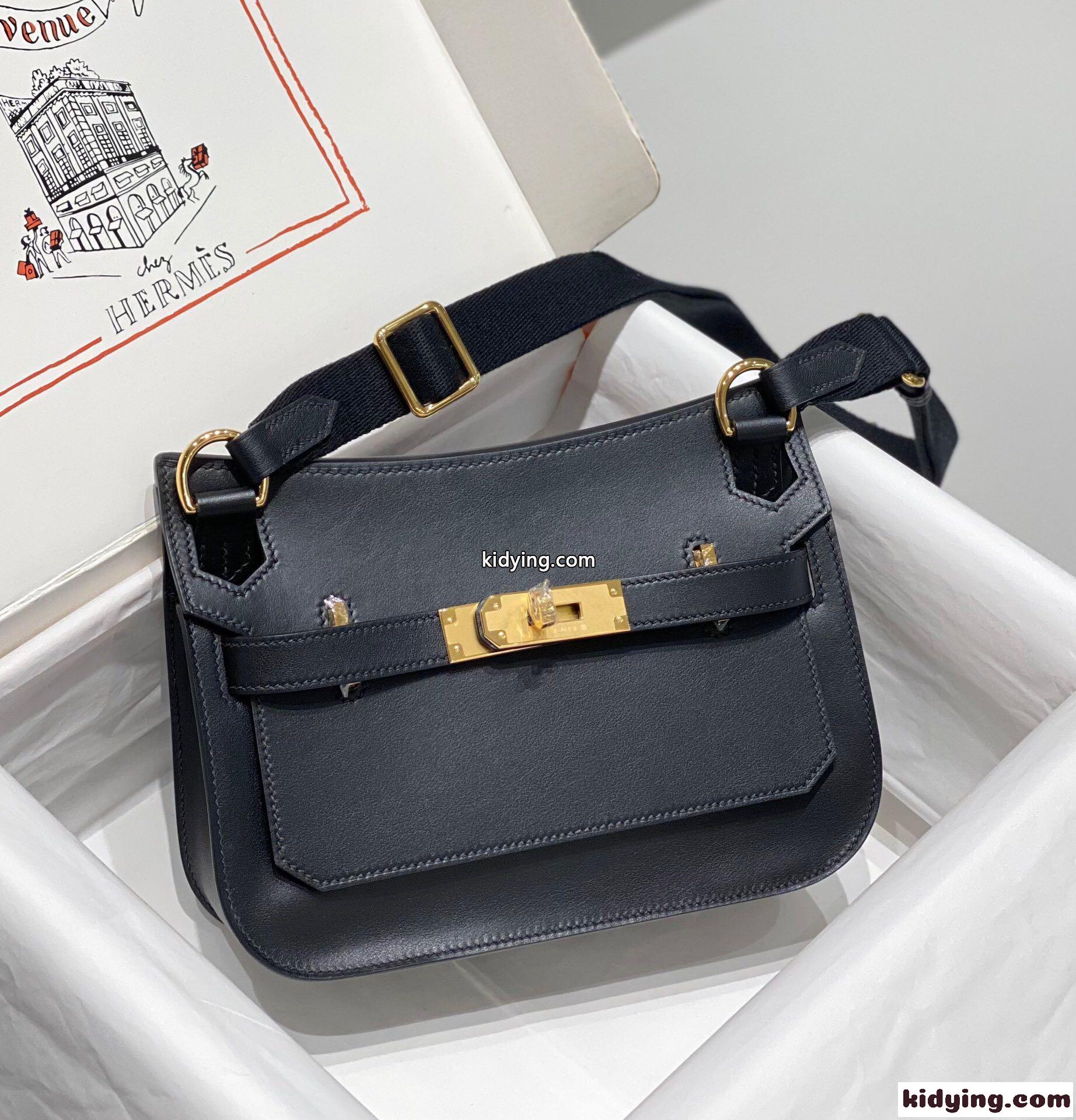 ゴールド金具 エルメス ジプシエール ミニショルダーバッグ スーパーコピー ブラック-2
