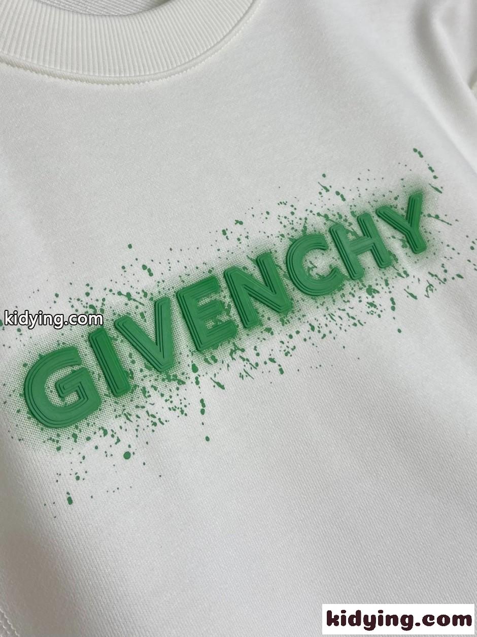 ロゴ入り クルーネック スウェットシャツ ジバンシィ Tシャツ 偽物 ホワイト-2