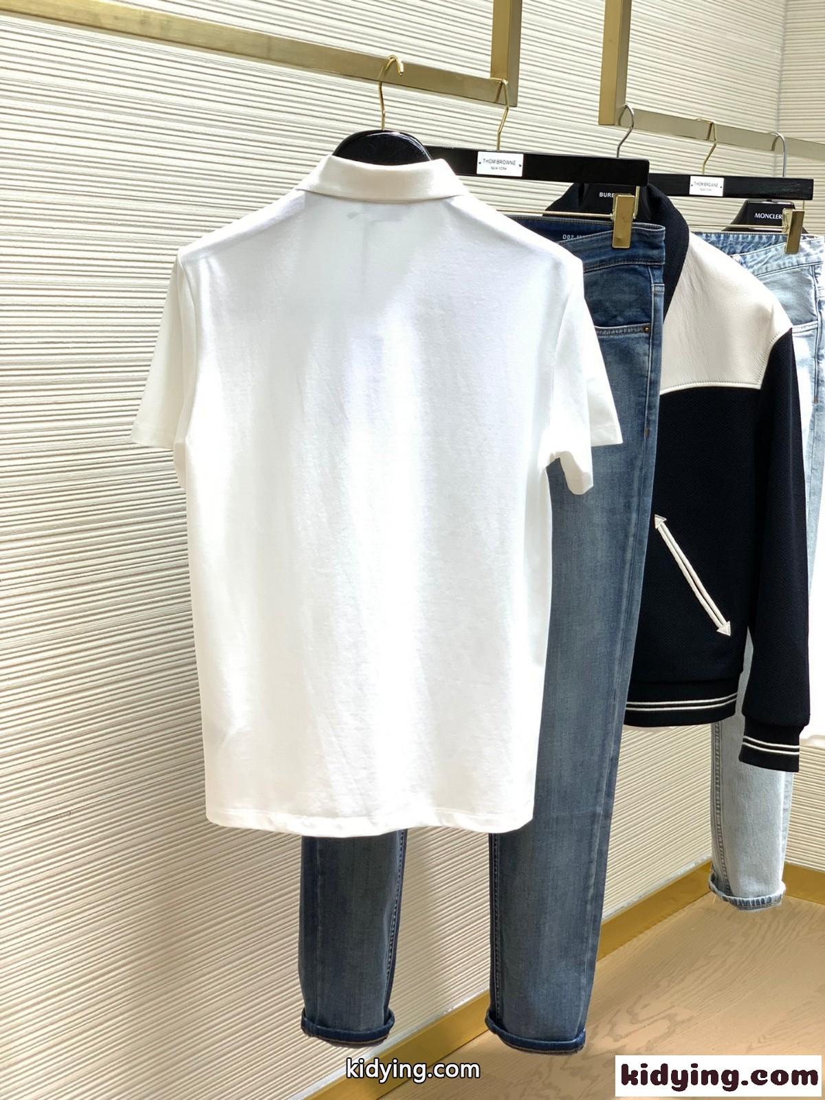 シンプル 着心地いい メドゥーサ 刺繍 ヴェルサーチェ Tシャツ コピー メンズ 半袖 ポロシャツ-4
