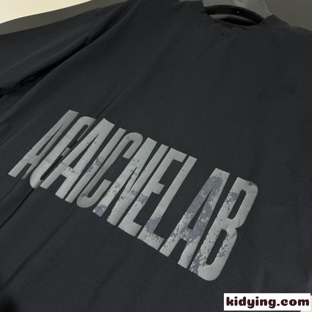 オーバーサイズ AGAICNELAB 半袖Tシャツ バレンシアガ Tシャツ コピー ブラック-3