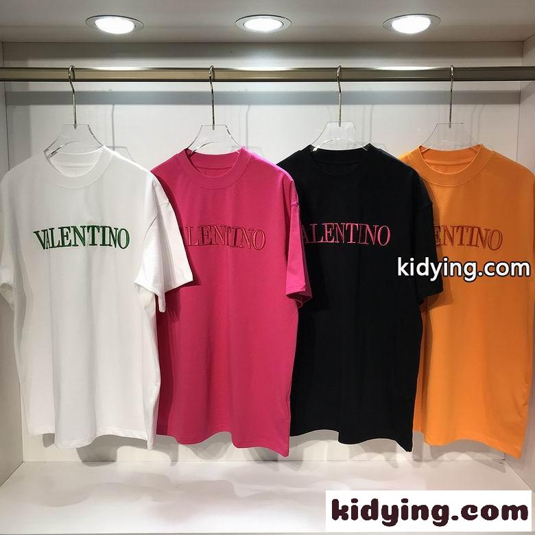 ベーシック ロゴ カジュアル ゆったり ヴァレンティノ Tシャツ コピー 4色あり クルーネック トップス-0