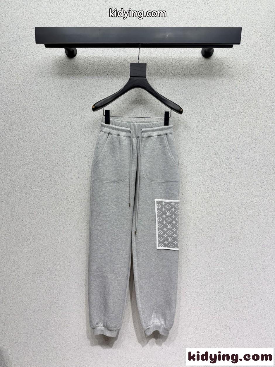 ルイ・ヴィトン パンツ コピー モノグラムアクセント ジョギングパンツ コットン-0