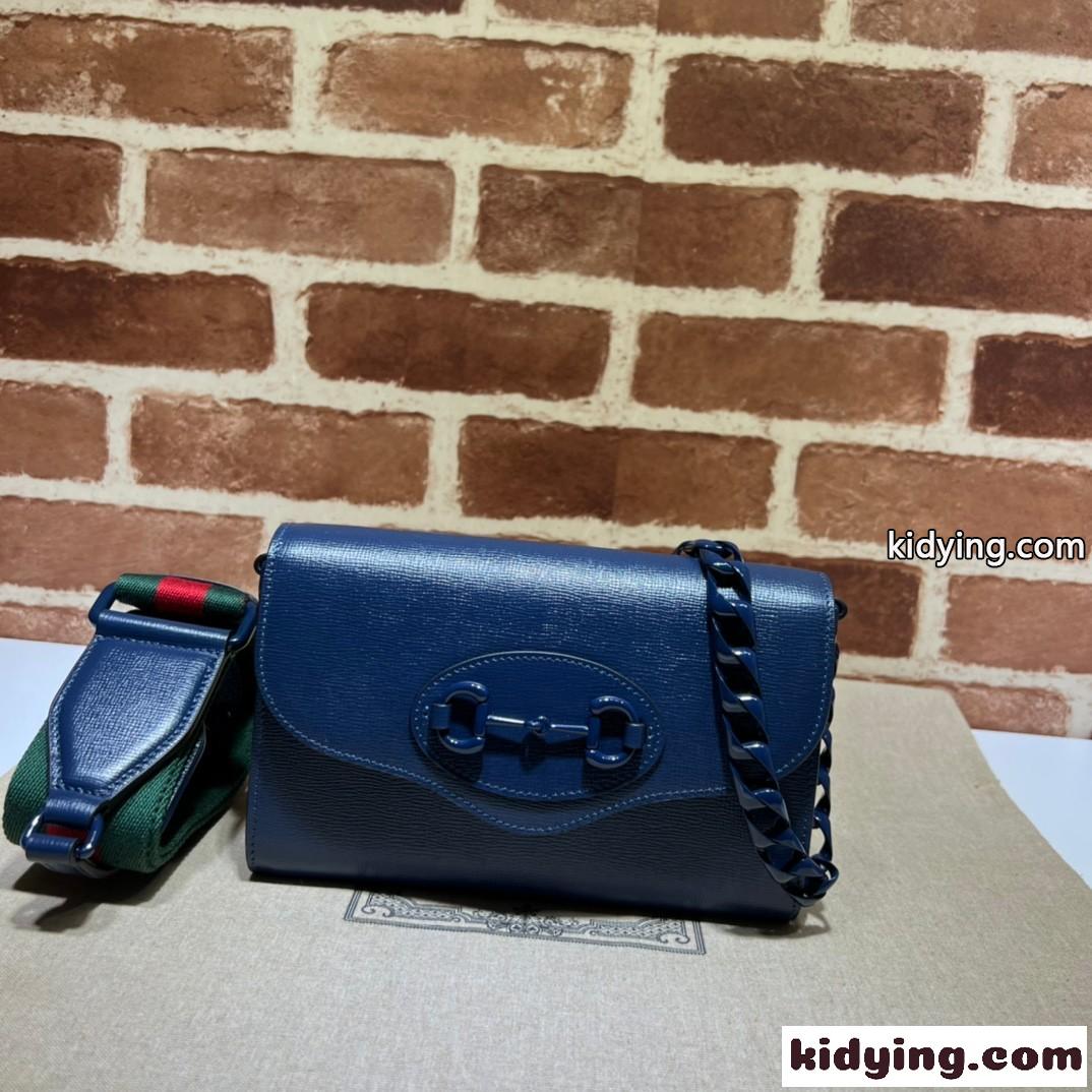 グッチ ホースビット 1955 ミニバッグ グッチ バッグ コピー ショルダーバッグ ブルー-0