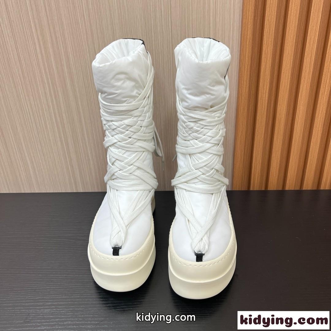 MONCLER ｘ RICK OWENS BIGROCKSブーツ モンクレール ブーツ スーパーコピー ホワイト-1