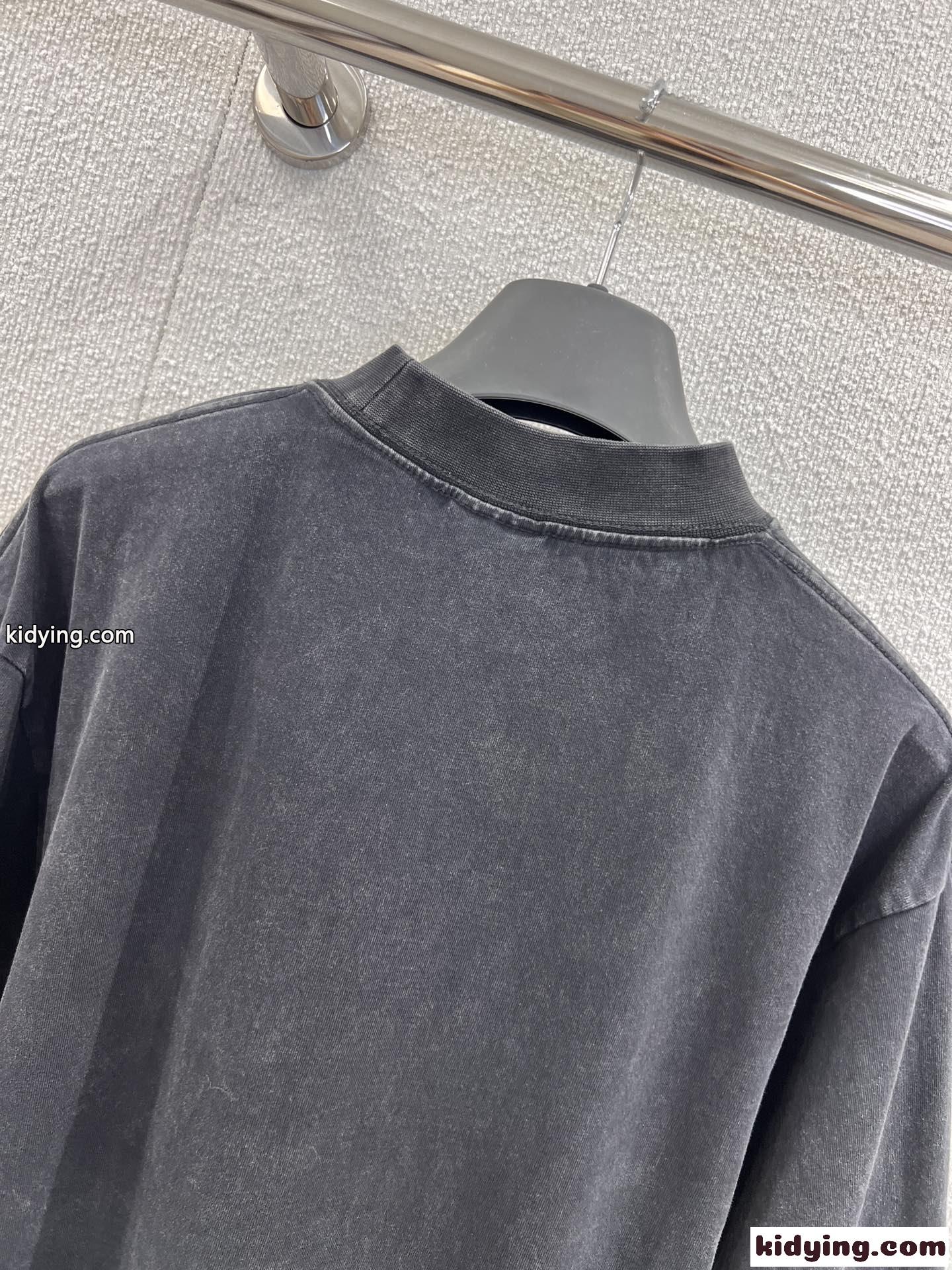 バレンシアガ Tシャツ コピー ユニセックス オーバーサイズ 半袖Tシャツ ブラック-3