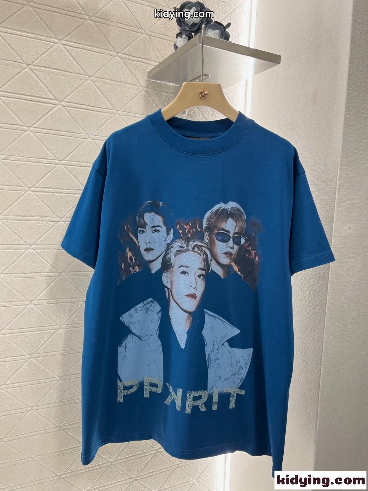 プリント オーバーサイズ 半袖Tシャツ バレンシアガ Tシャツ コピー ユニセックス-1