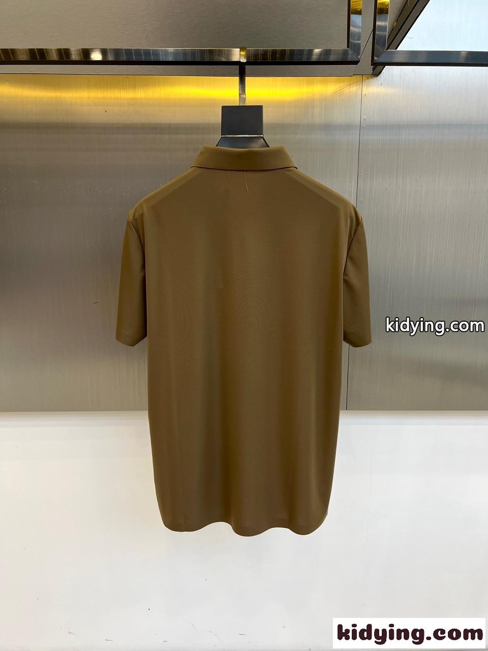 カジュアル 上品 コットン ポロシャツ エルメネジルド・ゼニア Tシャツ 偽物 グリーン-4