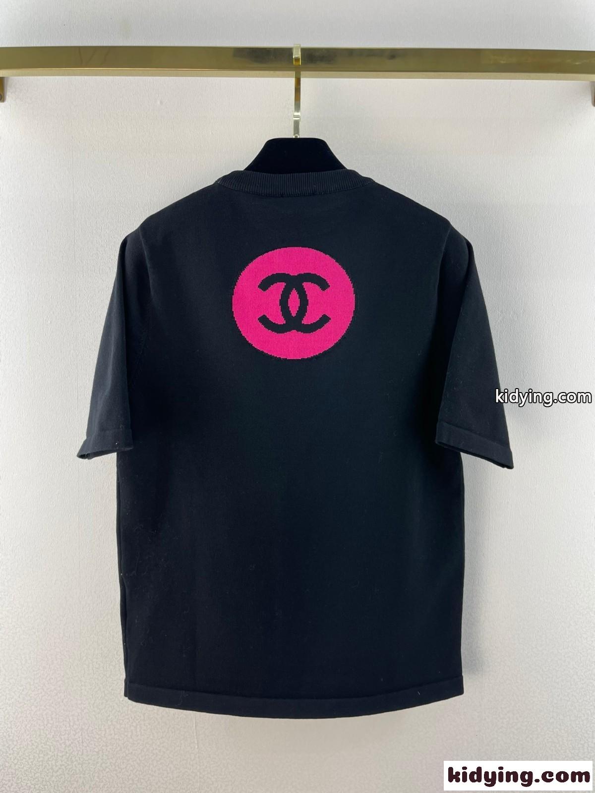 シンプル ロゴ おしゃれ クルーネック カットソー シャネル tシャツ コピー レディース 半袖 トップス-4