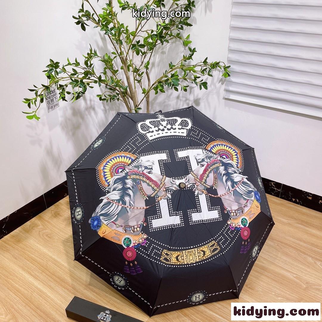 晴雨兼用 ワンタッチ 自動開閉 おしゃれ エルメス 傘 偽物 上品 折りたたみ傘-4