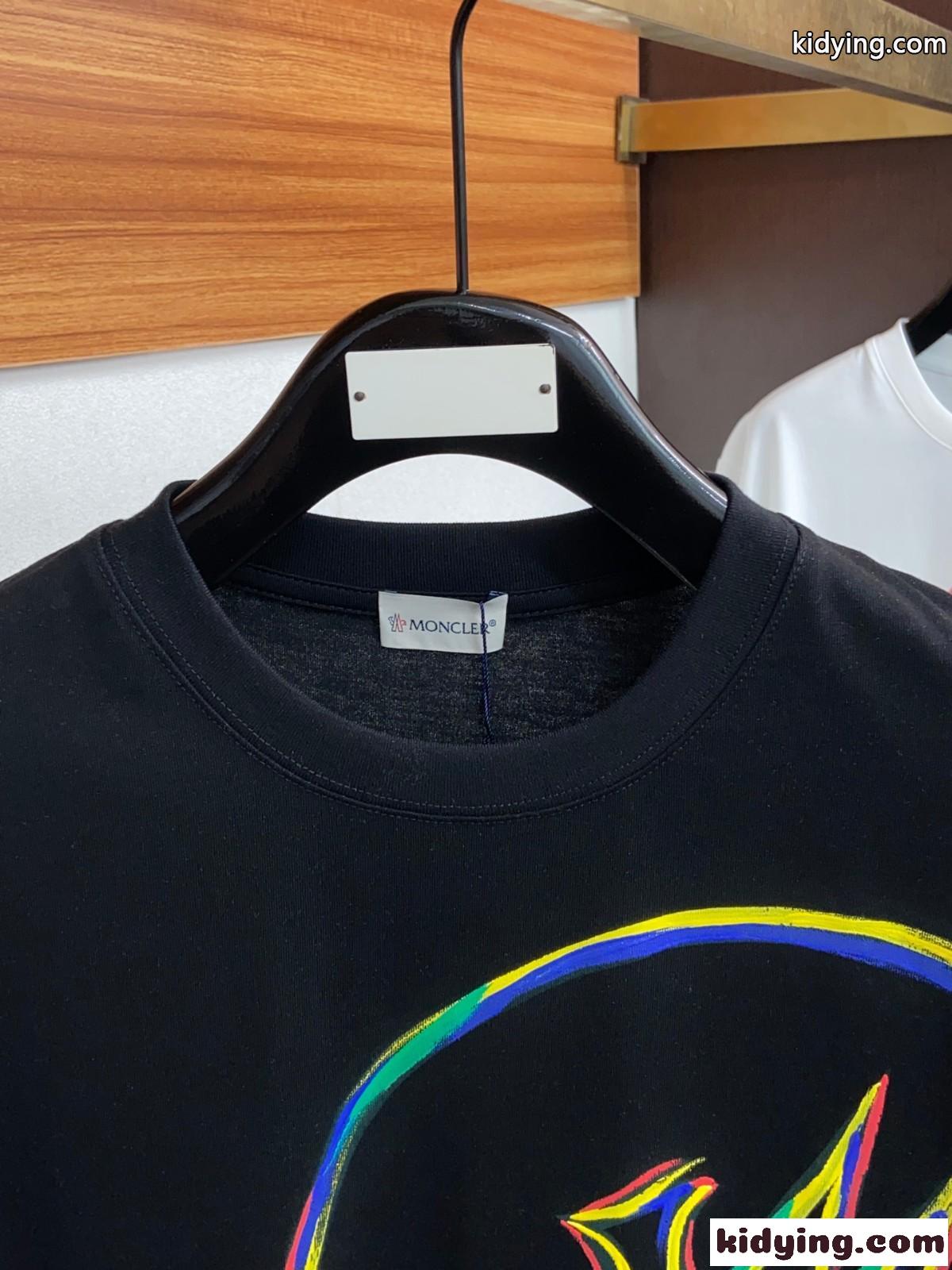 カジュアル プリント クルーネック モンクレール Tシャツ コピー 半袖 トップス-1