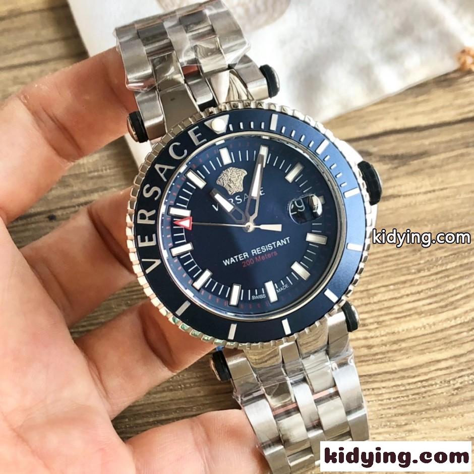 ヴェルサーチ 腕時計 偽物 定番 スタイリッシュ ロゴ入り 46mm ウォッチ-1