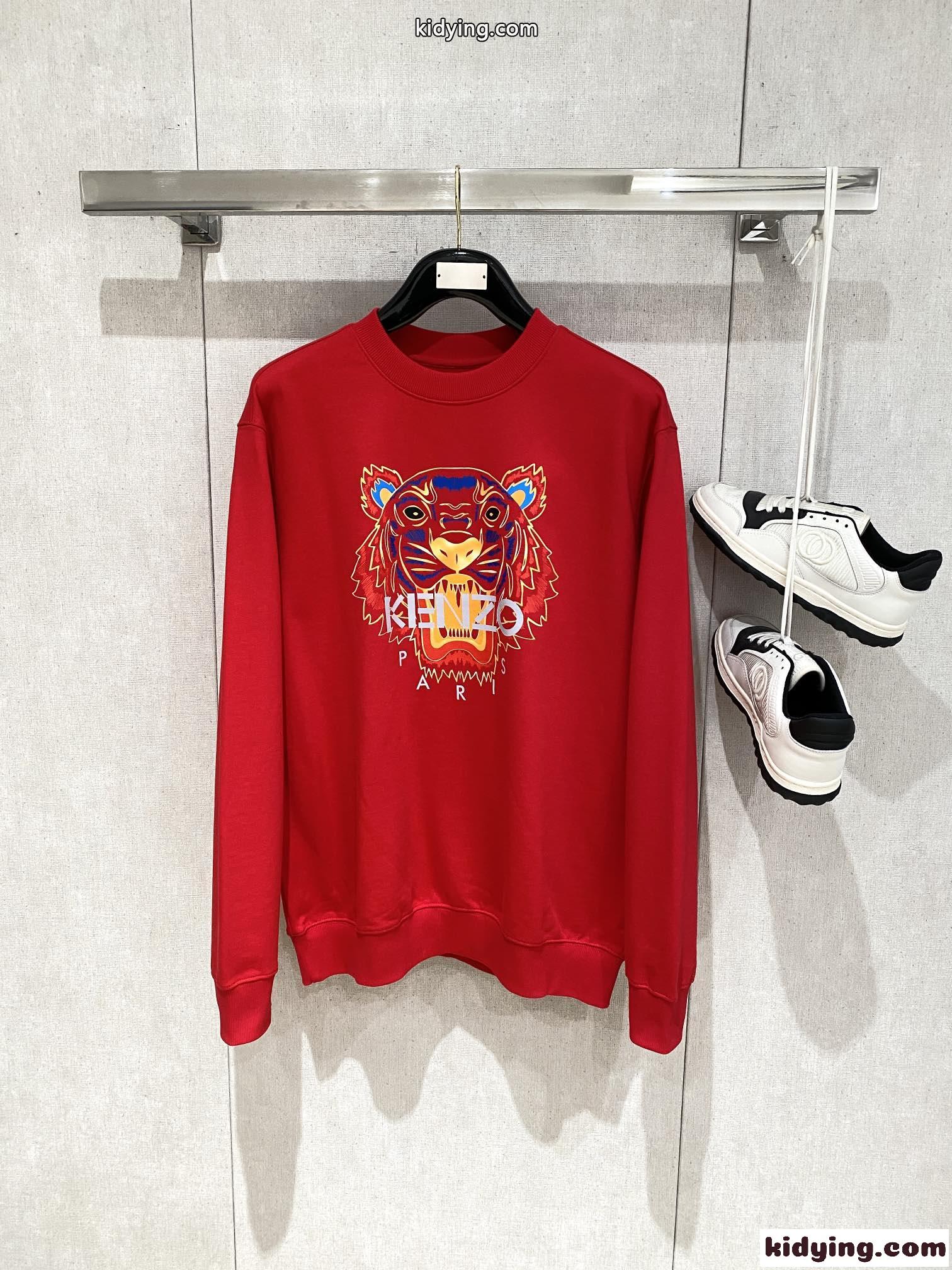 定番 タイガー コットン スウェットシャツ ケンゾー Tシャツ コピー レッド-1